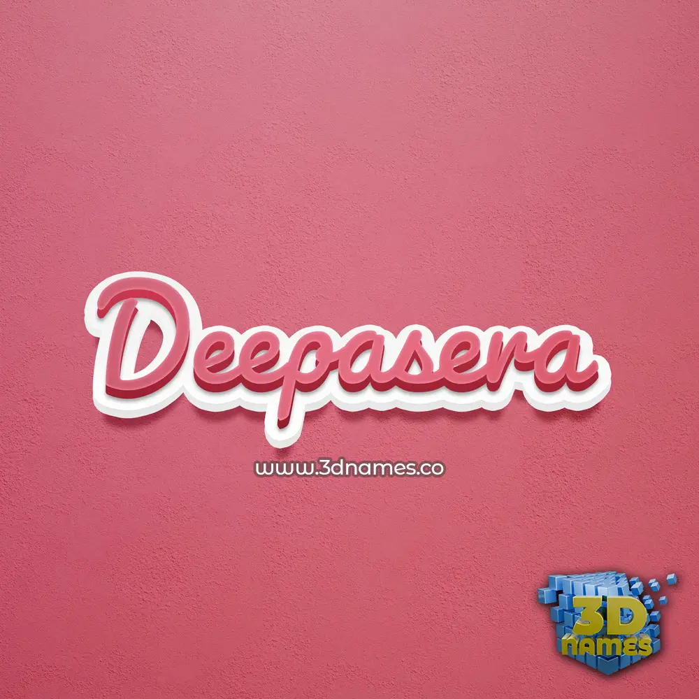deepasera in Red Scribble style - 3D name wallpaper