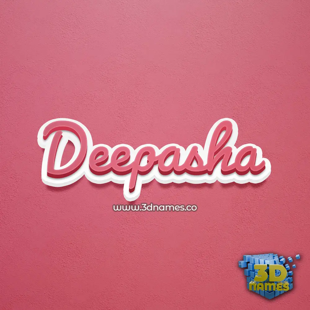 deepasha in Red Scribble style - 3D name wallpaper