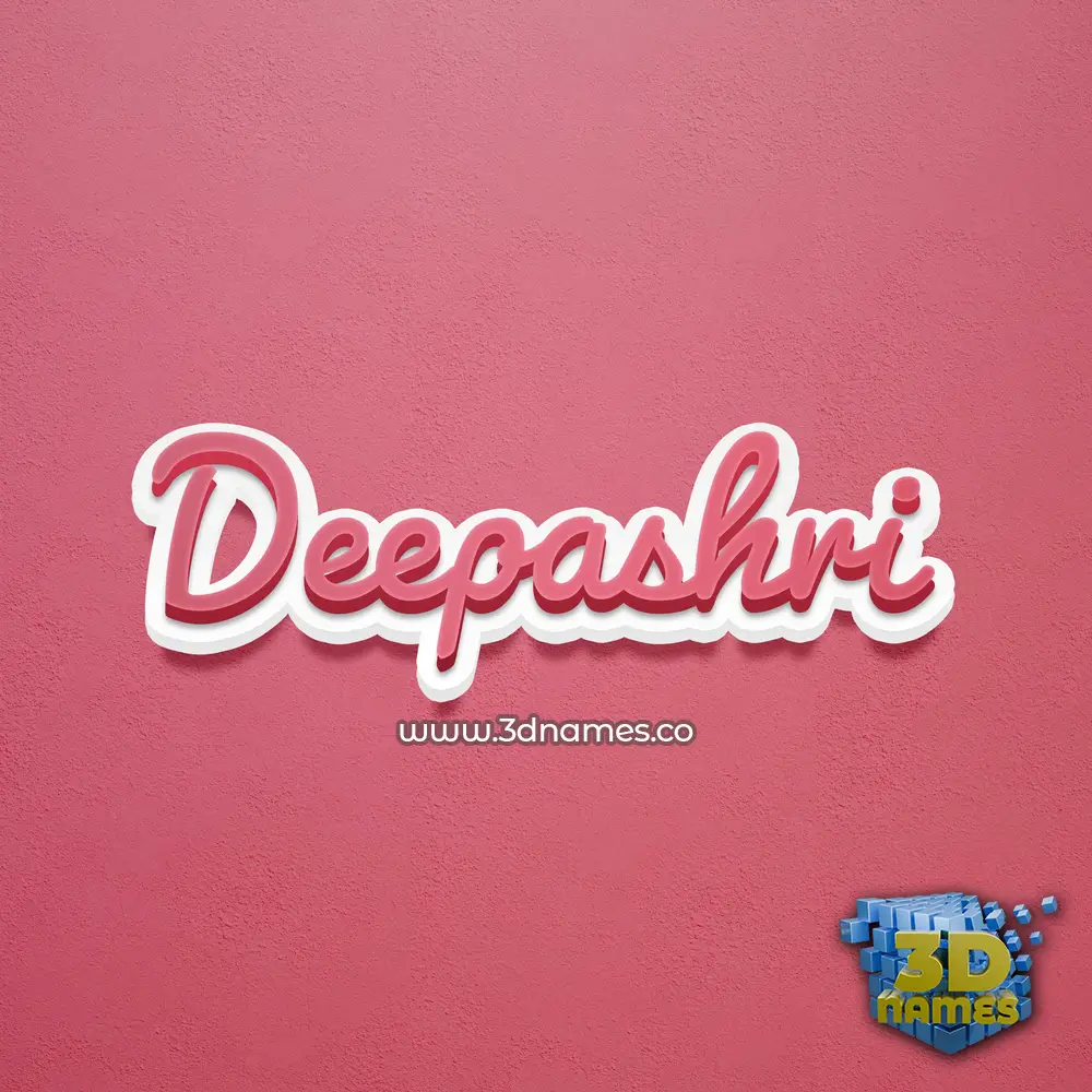 deepashri in Red Scribble style - 3D name wallpaper