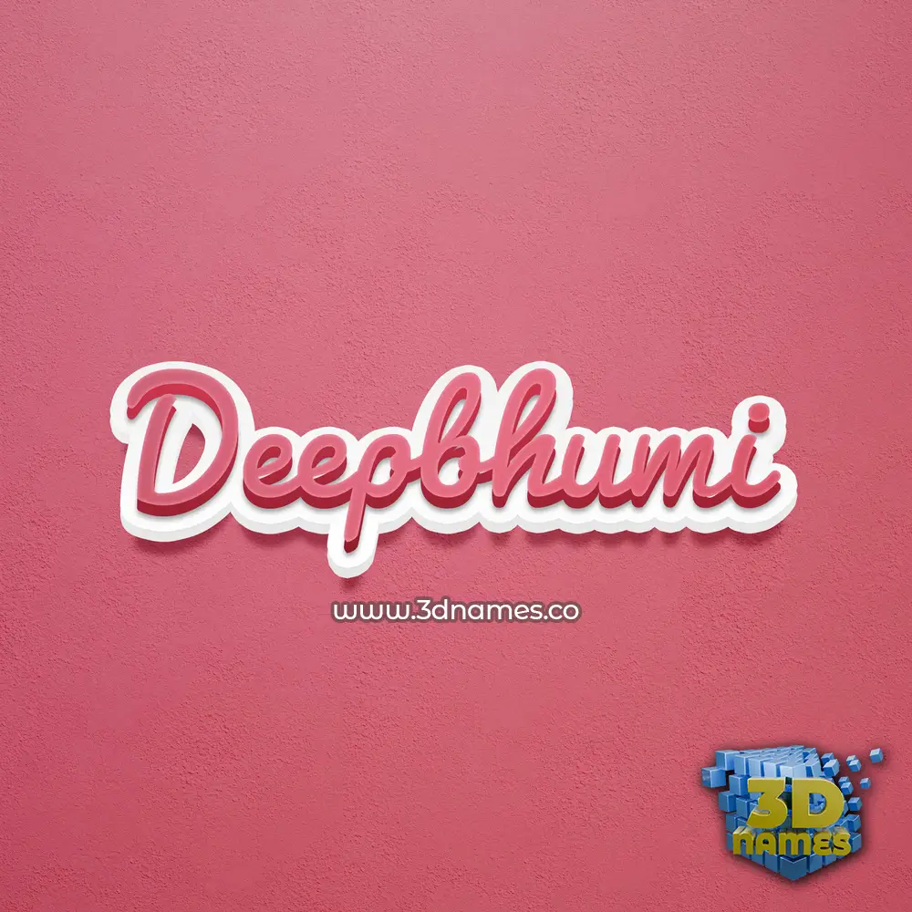 deepbhumi in Red Scribble style - 3D name wallpaper