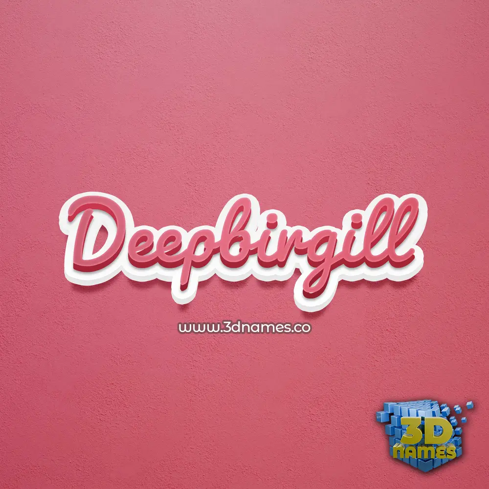 deepbirgill in Red Scribble style - 3D name wallpaper