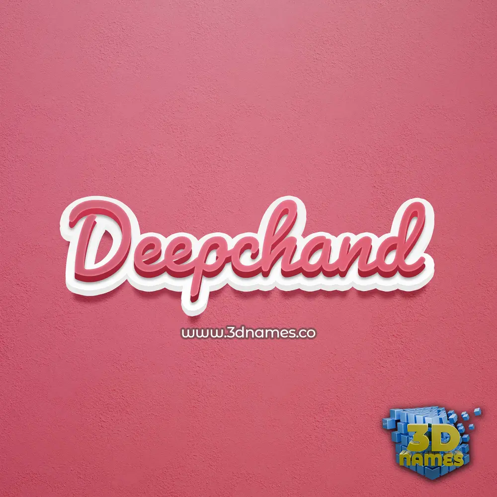 deepchand in Red Scribble style - 3D name wallpaper