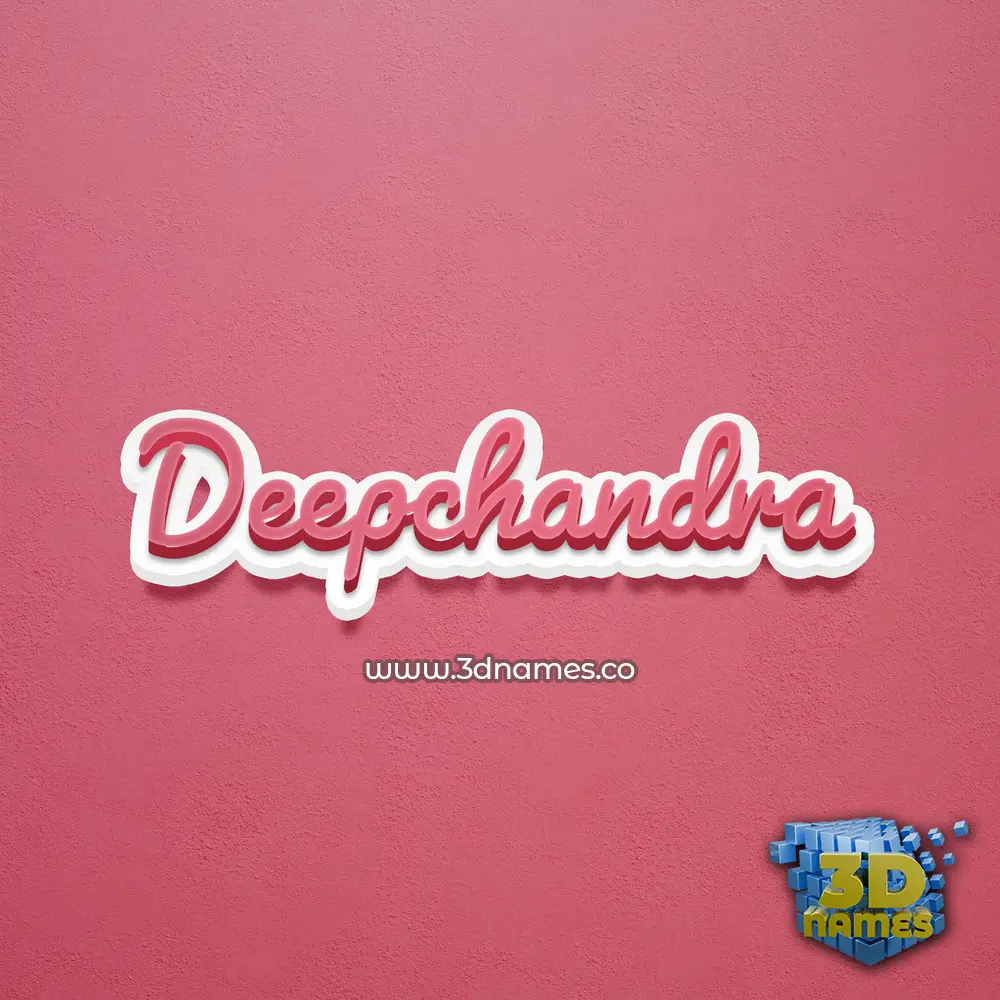 deepchandra in Red Scribble style - 3D name wallpaper