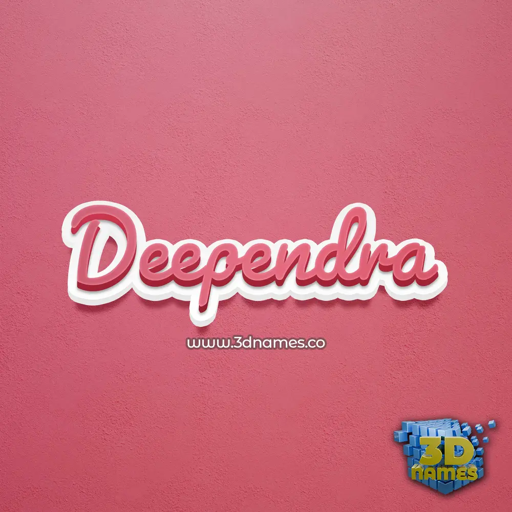 deependra in Red Scribble style - 3D name wallpaper