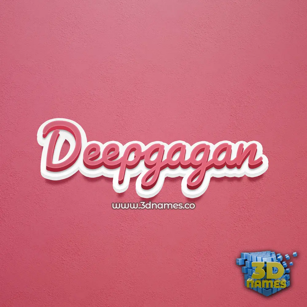 deepgagan in Red Scribble style - 3D name wallpaper