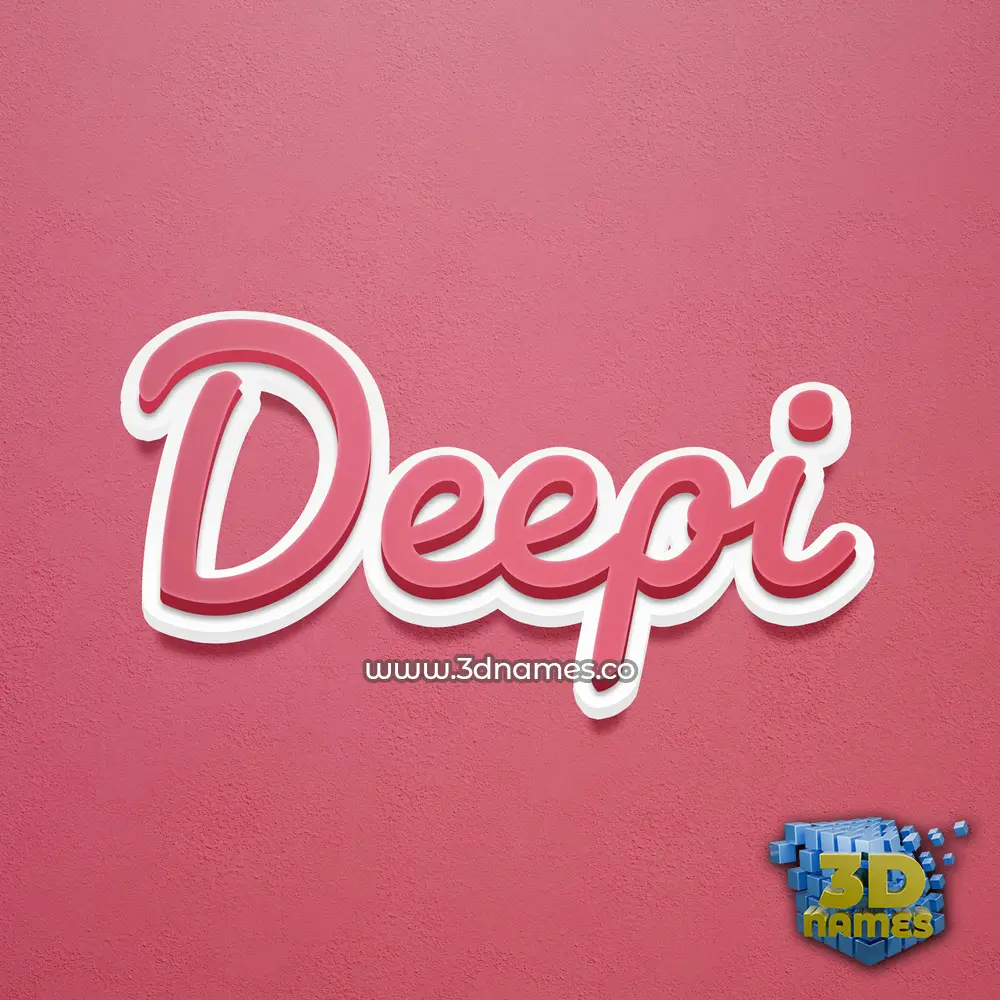 deepi in Red Scribble style - 3D name wallpaper