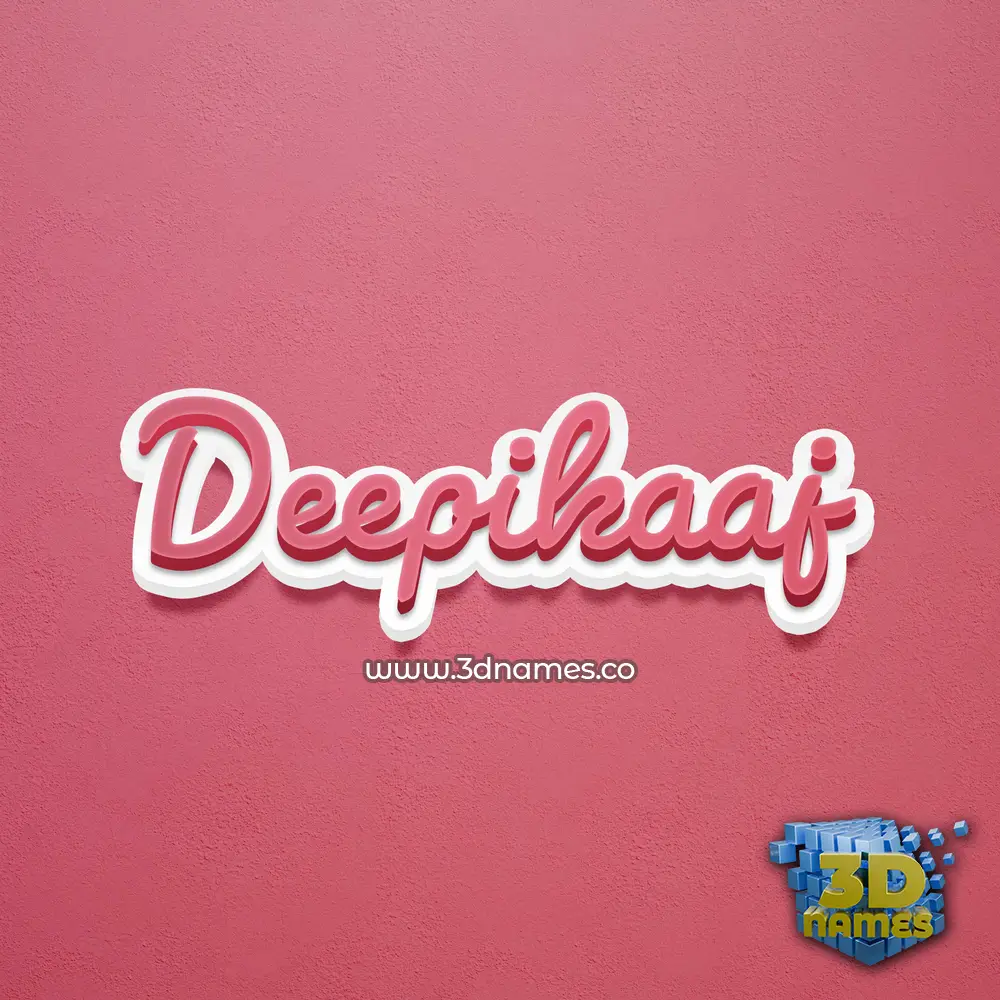 deepikaaj in Red Scribble style - 3D name wallpaper