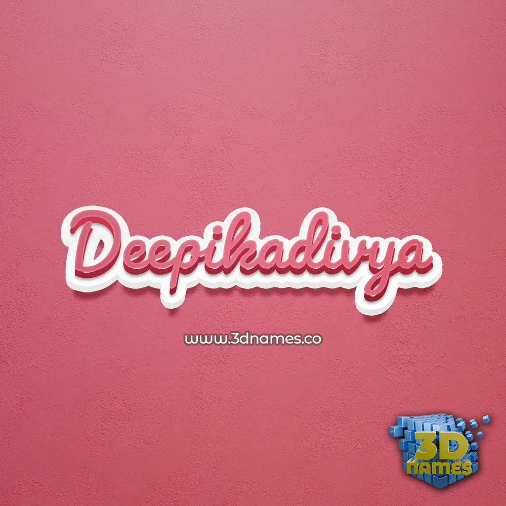 deepikadivya in Red Scribble style - 3D name wallpaper