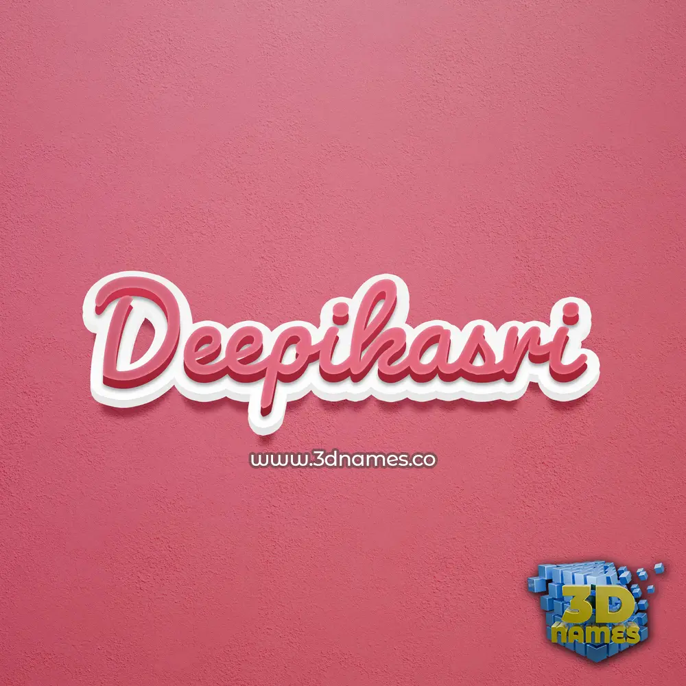 deepikasri in Red Scribble style - 3D name wallpaper