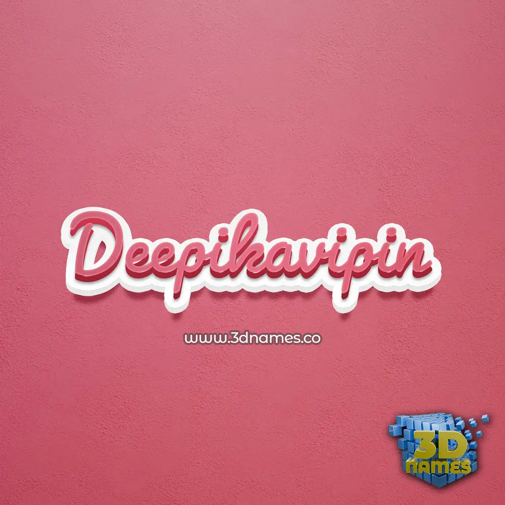 deepikavipin in Red Scribble style - 3D name wallpaper