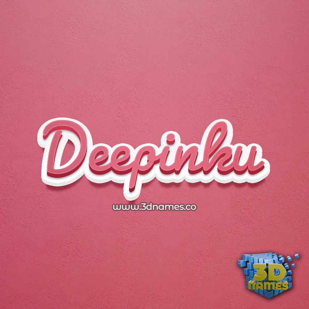 deepinku in Red Scribble style - 3D name wallpaper