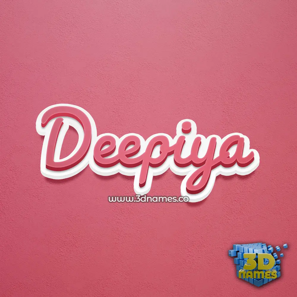 deepiya in Red Scribble style - 3D name wallpaper