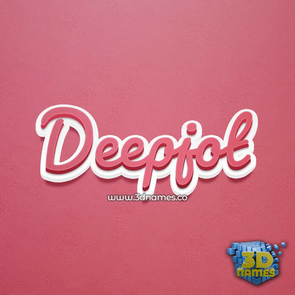 deepjot in Red Scribble style - 3D name wallpaper