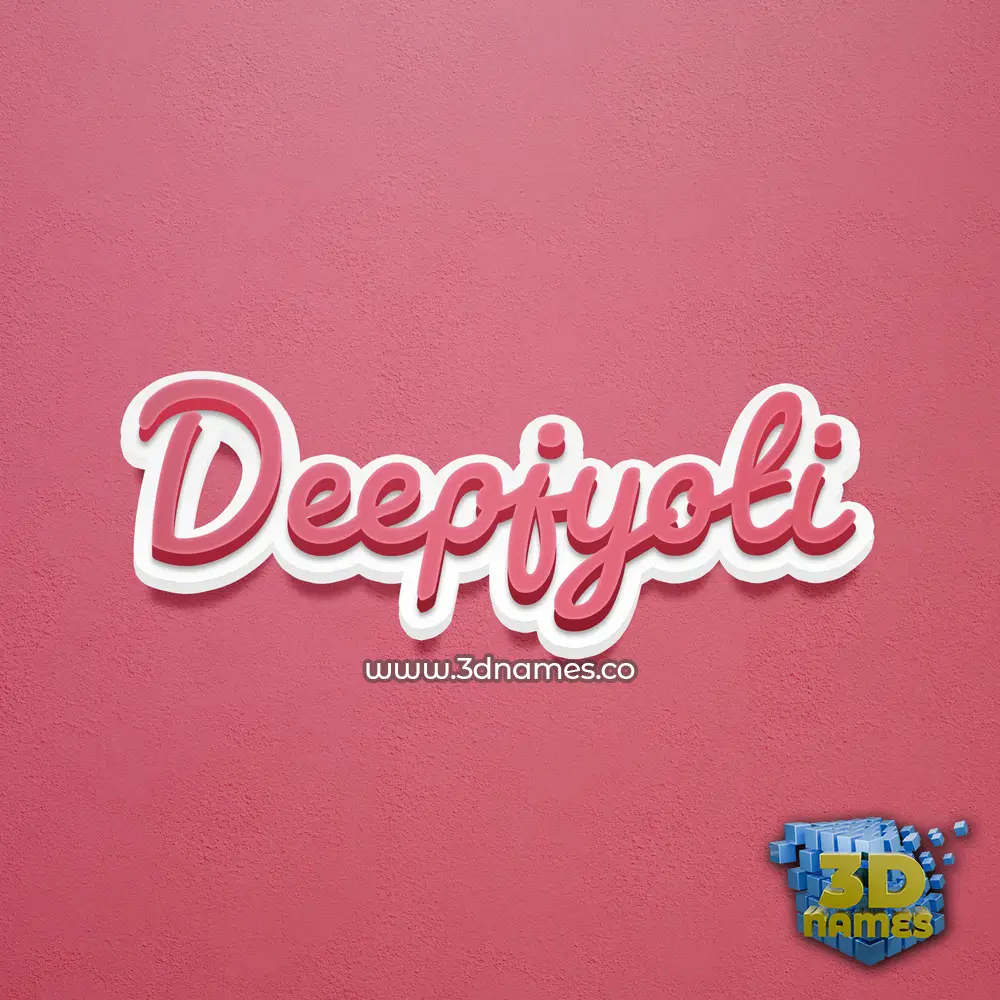 deepjyoti in Red Scribble style - 3D name wallpaper