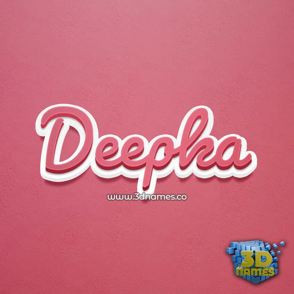 deepka in Red Scribble style - 3D name wallpaper