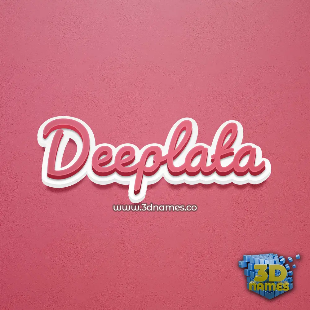 deeplata in Red Scribble style - 3D name wallpaper