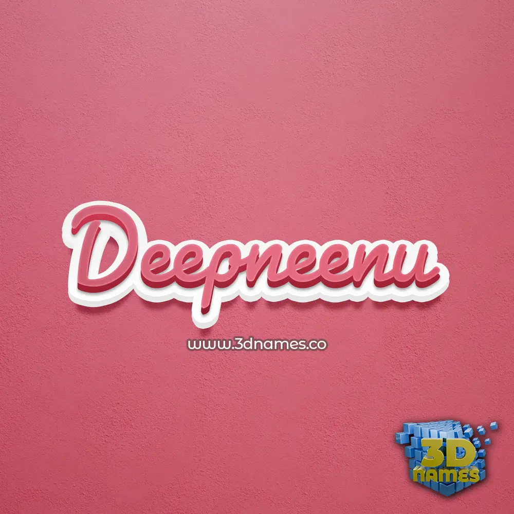 deepneenu in Red Scribble style - 3D name wallpaper