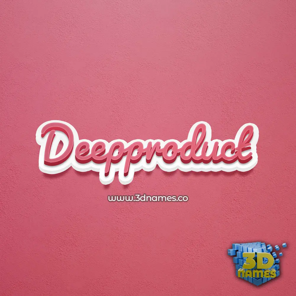 deepproduct in Red Scribble style - 3D name wallpaper