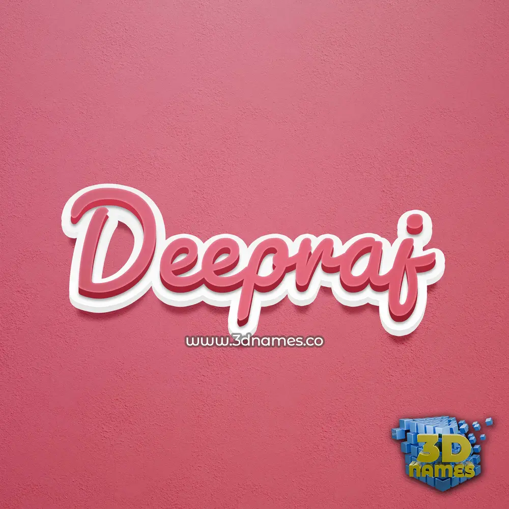 deepraj in Red Scribble style - 3D name wallpaper