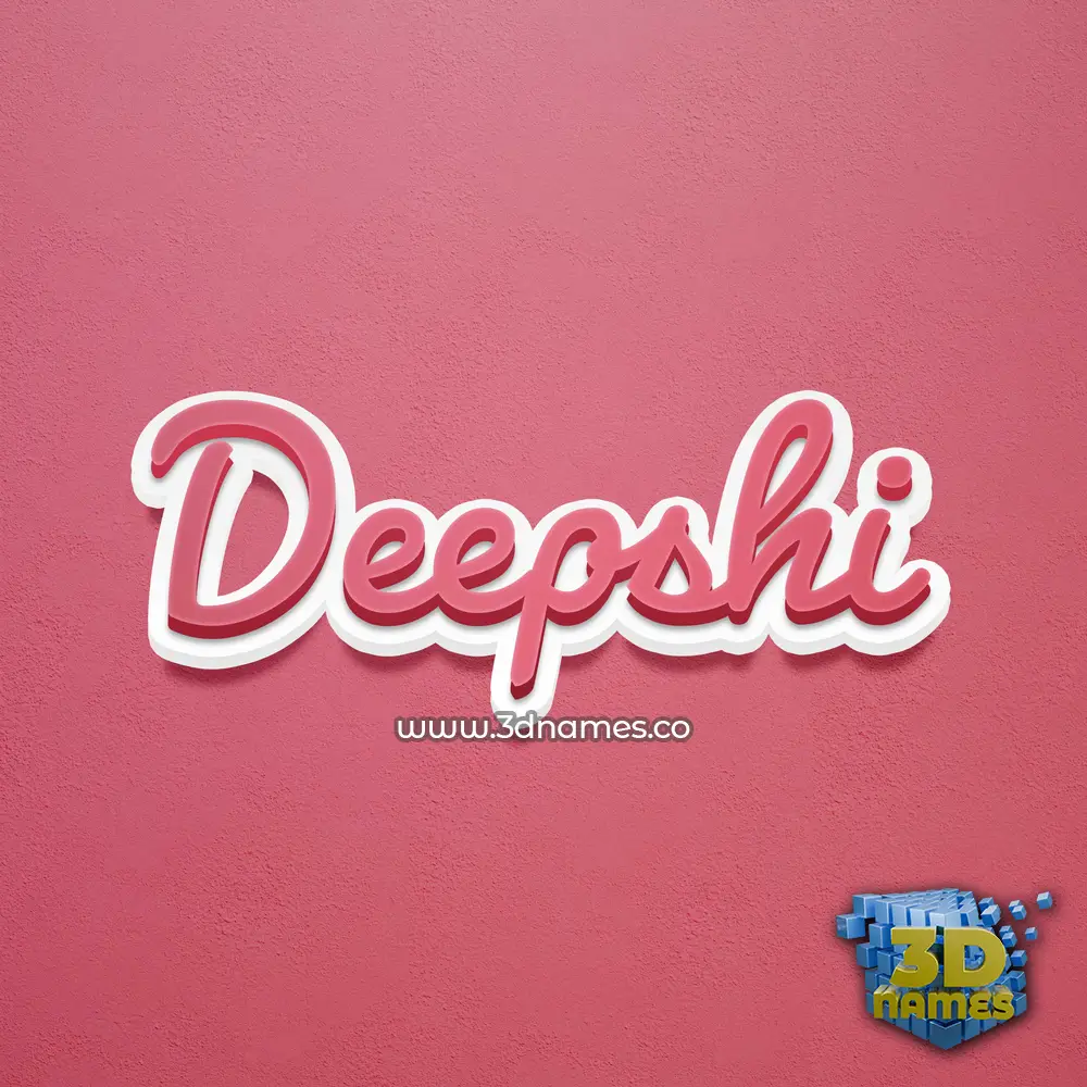deepshi in Red Scribble style - 3D name wallpaper