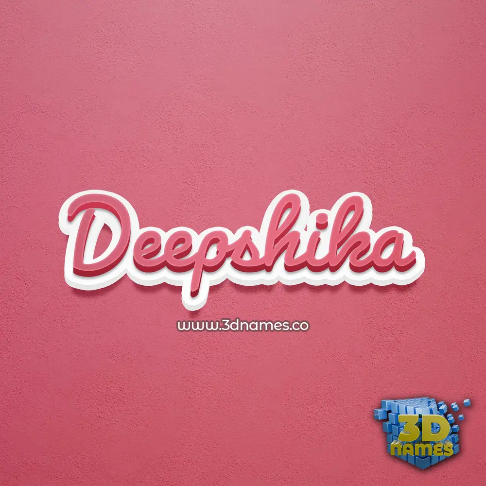 deepshika in Red Scribble style - 3D name wallpaper