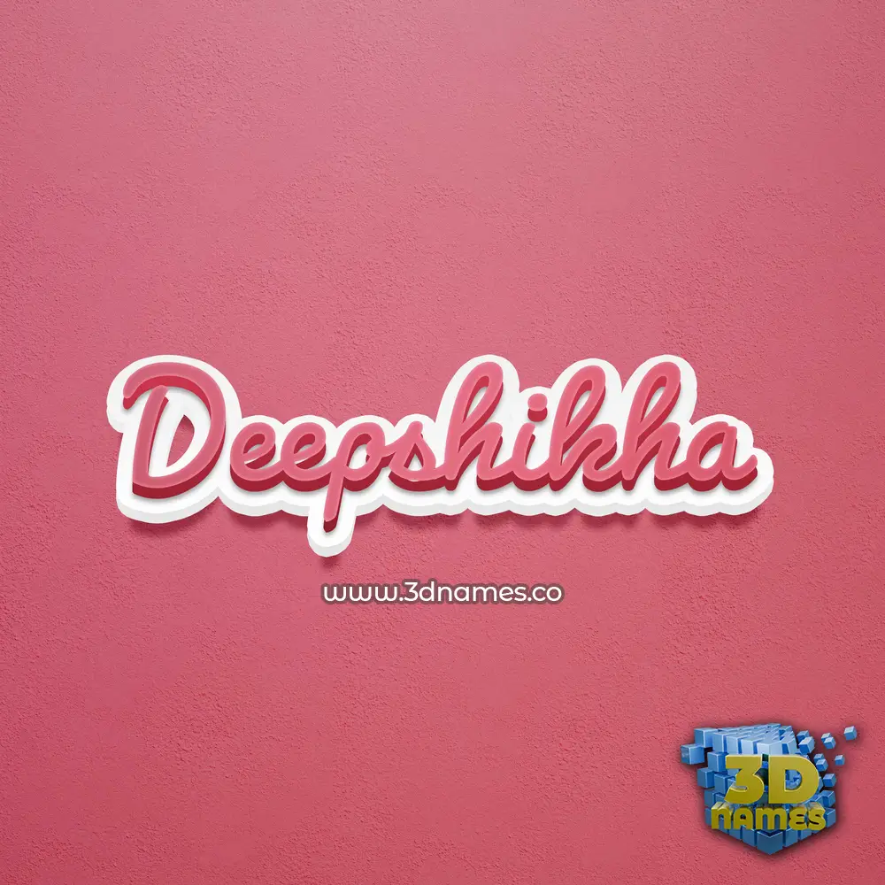 deepshikha in Red Scribble style - 3D name wallpaper