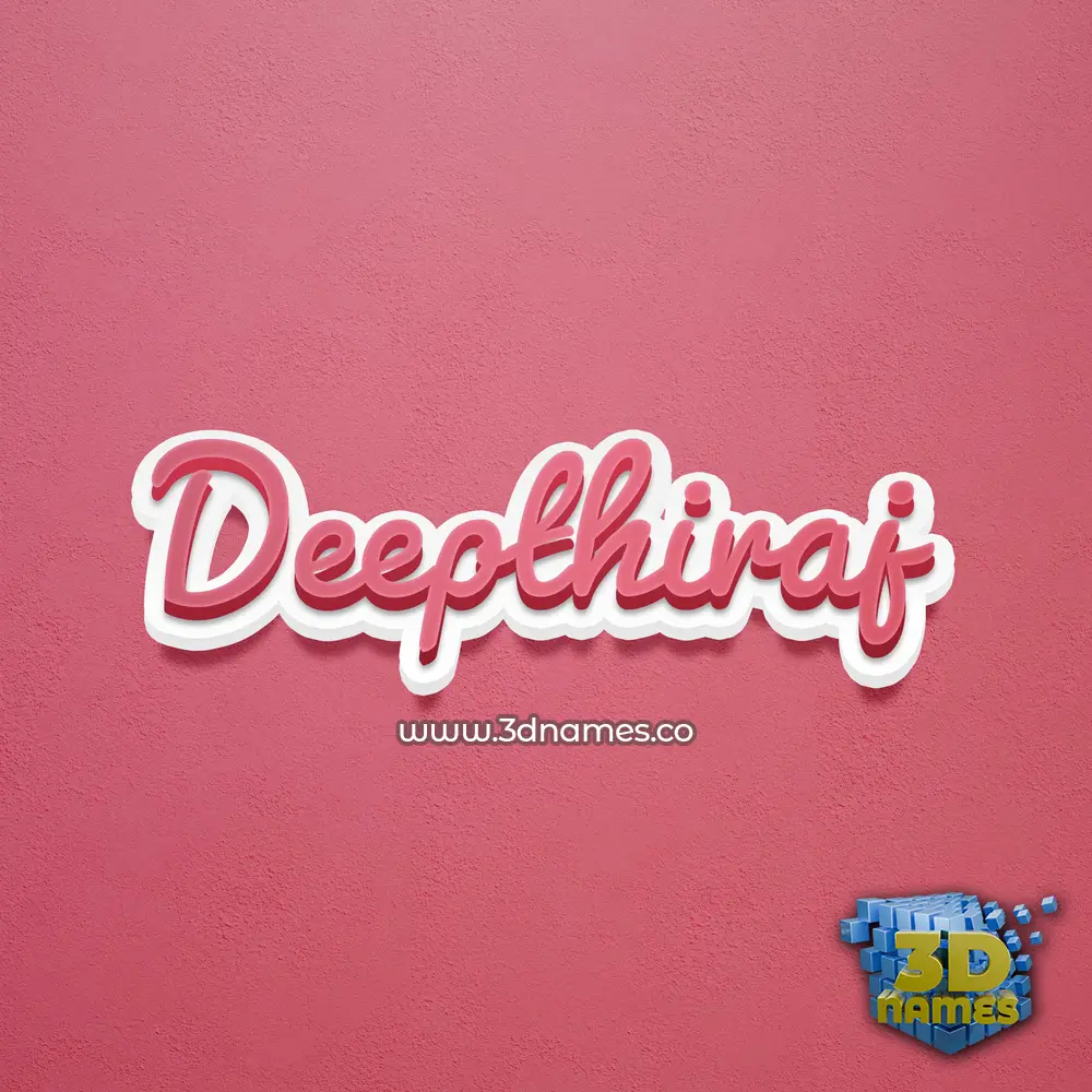 deepthiraj in Red Scribble style - 3D name wallpaper