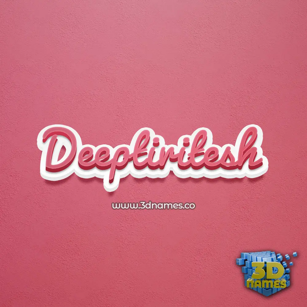 deeptiritesh in Red Scribble style - 3D name wallpaper