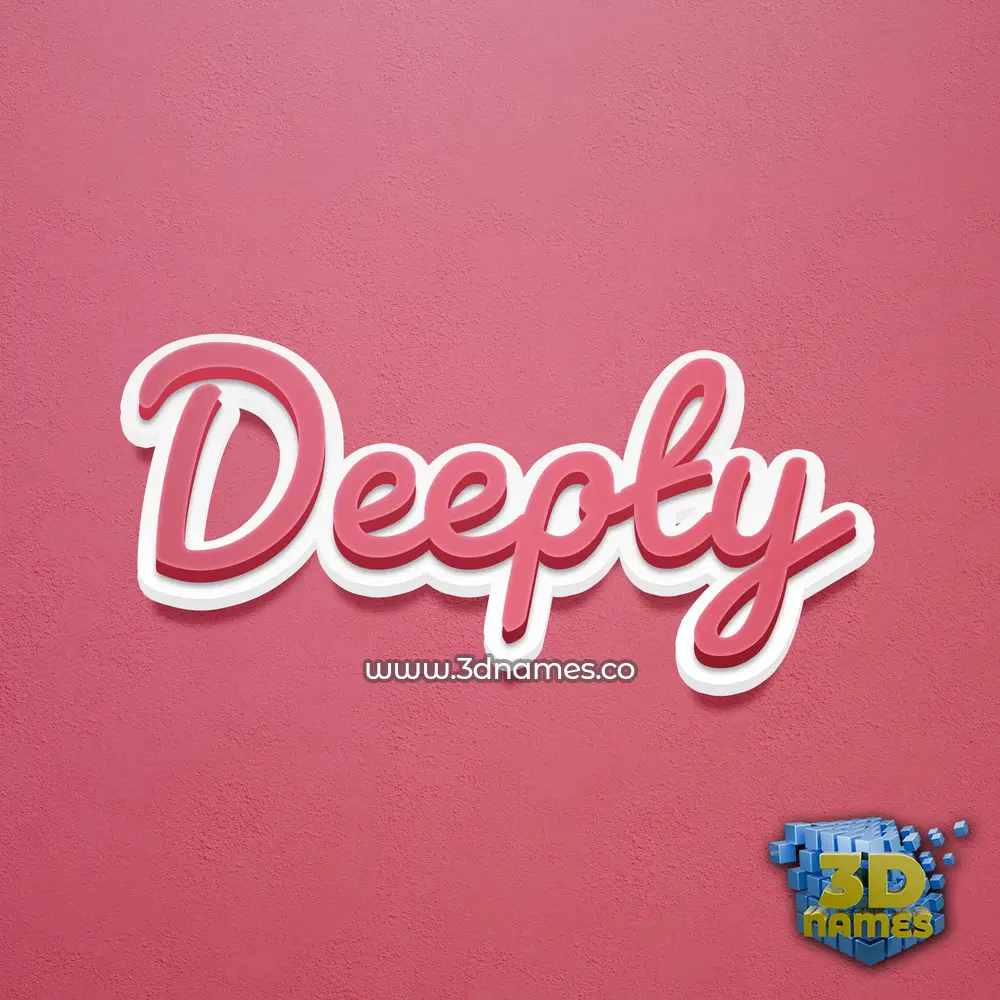 deepty in Red Scribble style - 3D name wallpaper