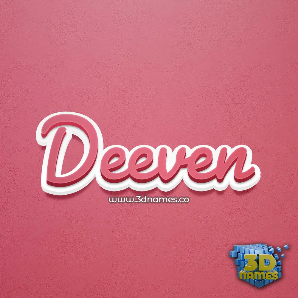 deeven in Red Scribble style - 3D name wallpaper