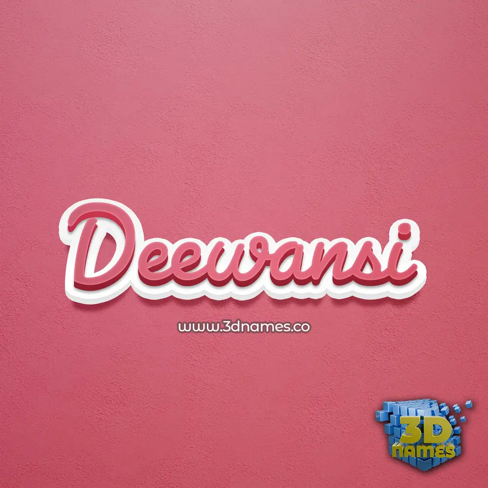 deewansi in Red Scribble style - 3D name wallpaper
