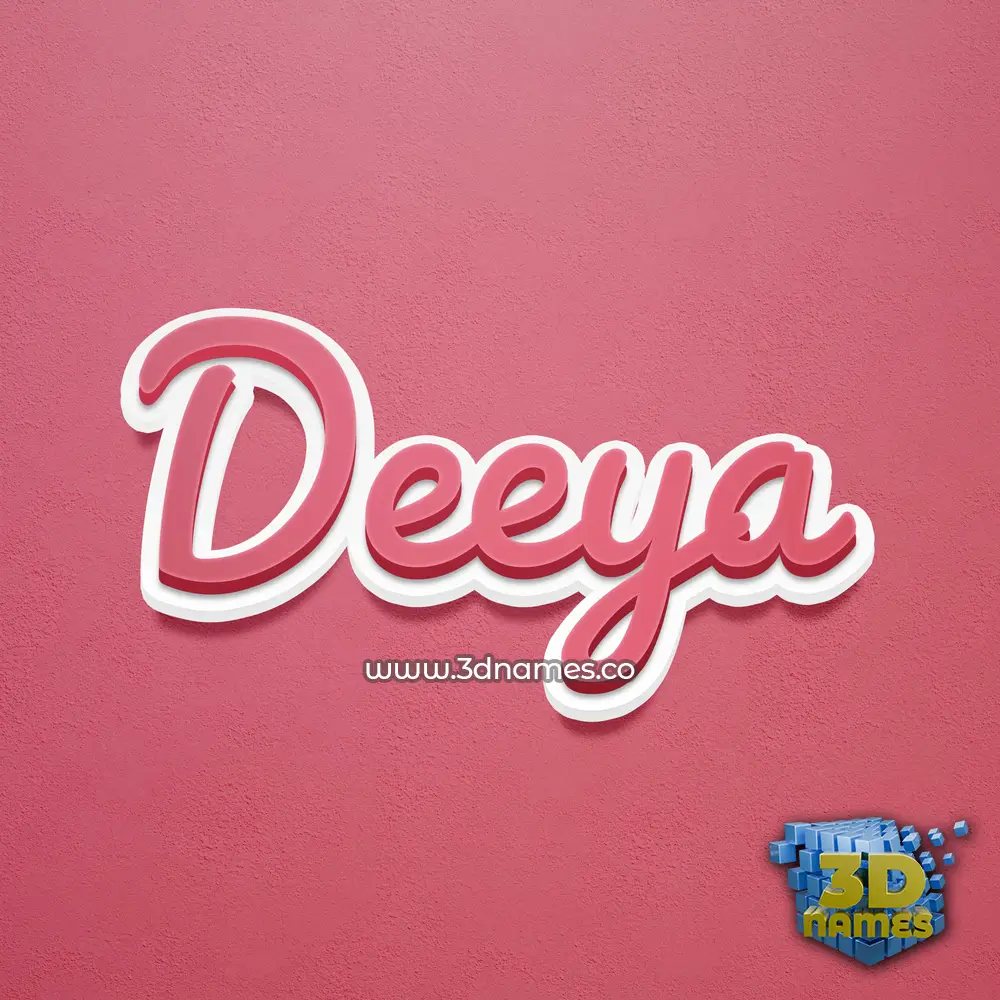 deeya in Red Scribble style - 3D name wallpaper