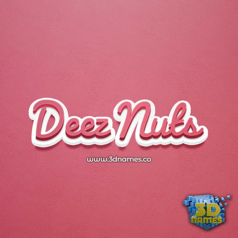deez nuts in Red Scribble style - 3D name wallpaper