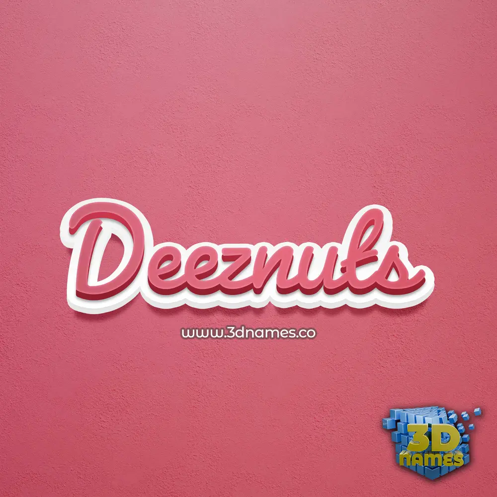 deeznuts in Red Scribble style - 3D name wallpaper