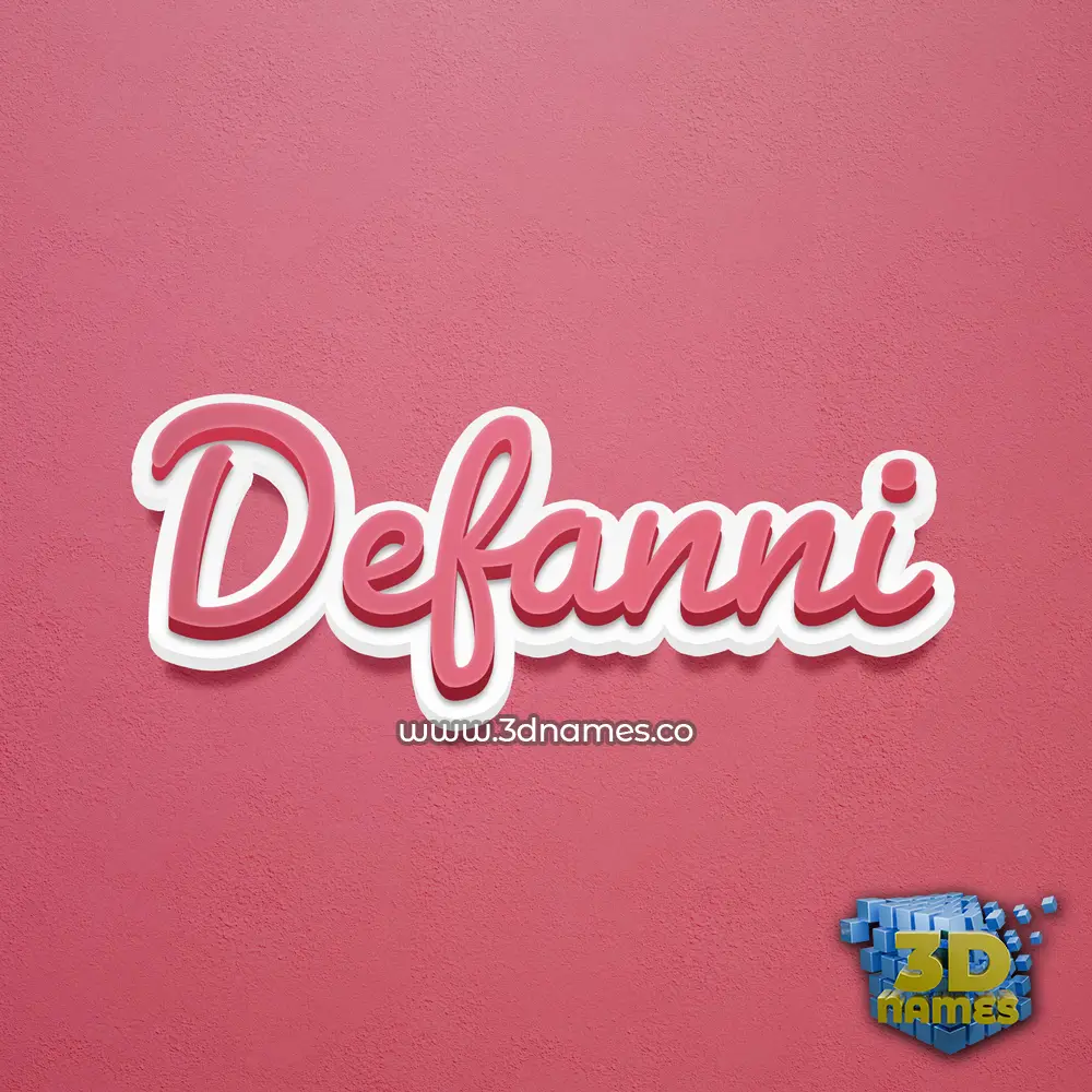 defanni in Red Scribble style - 3D name wallpaper