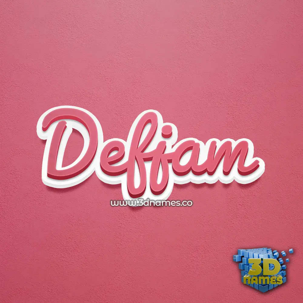 defjam in Red Scribble style - 3D name wallpaper