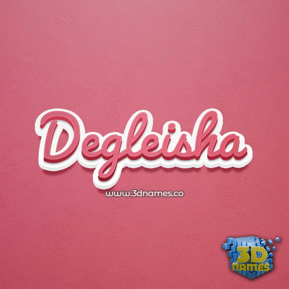 degleisha in Red Scribble style - 3D name wallpaper