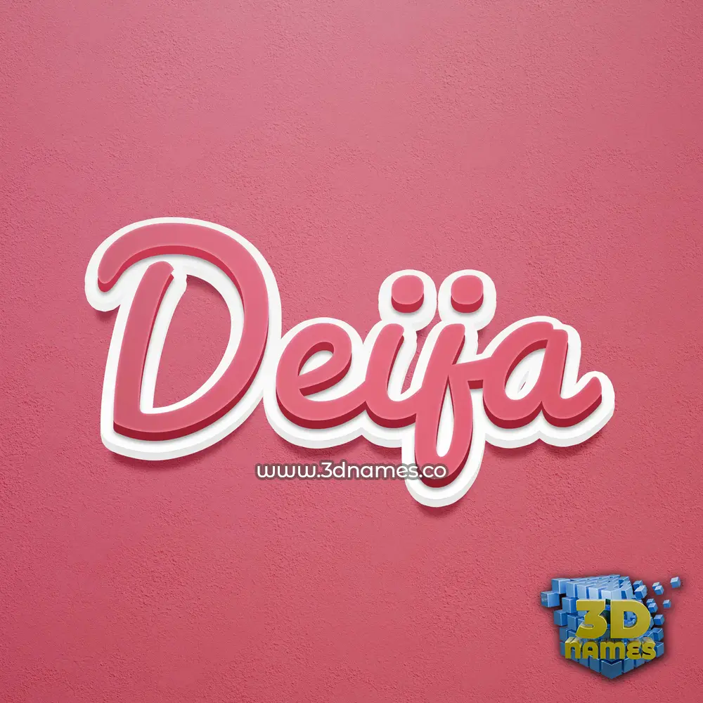 deija in Red Scribble style - 3D name wallpaper