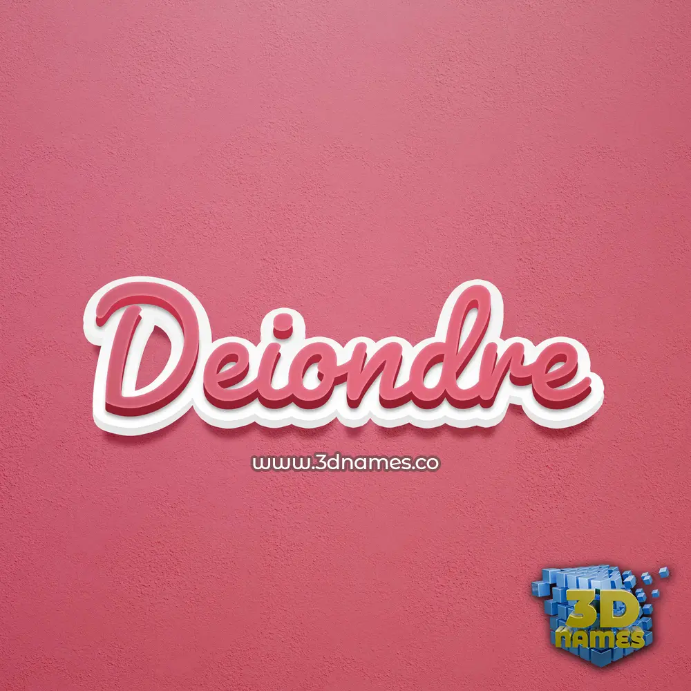 deiondre in Red Scribble style - 3D name wallpaper