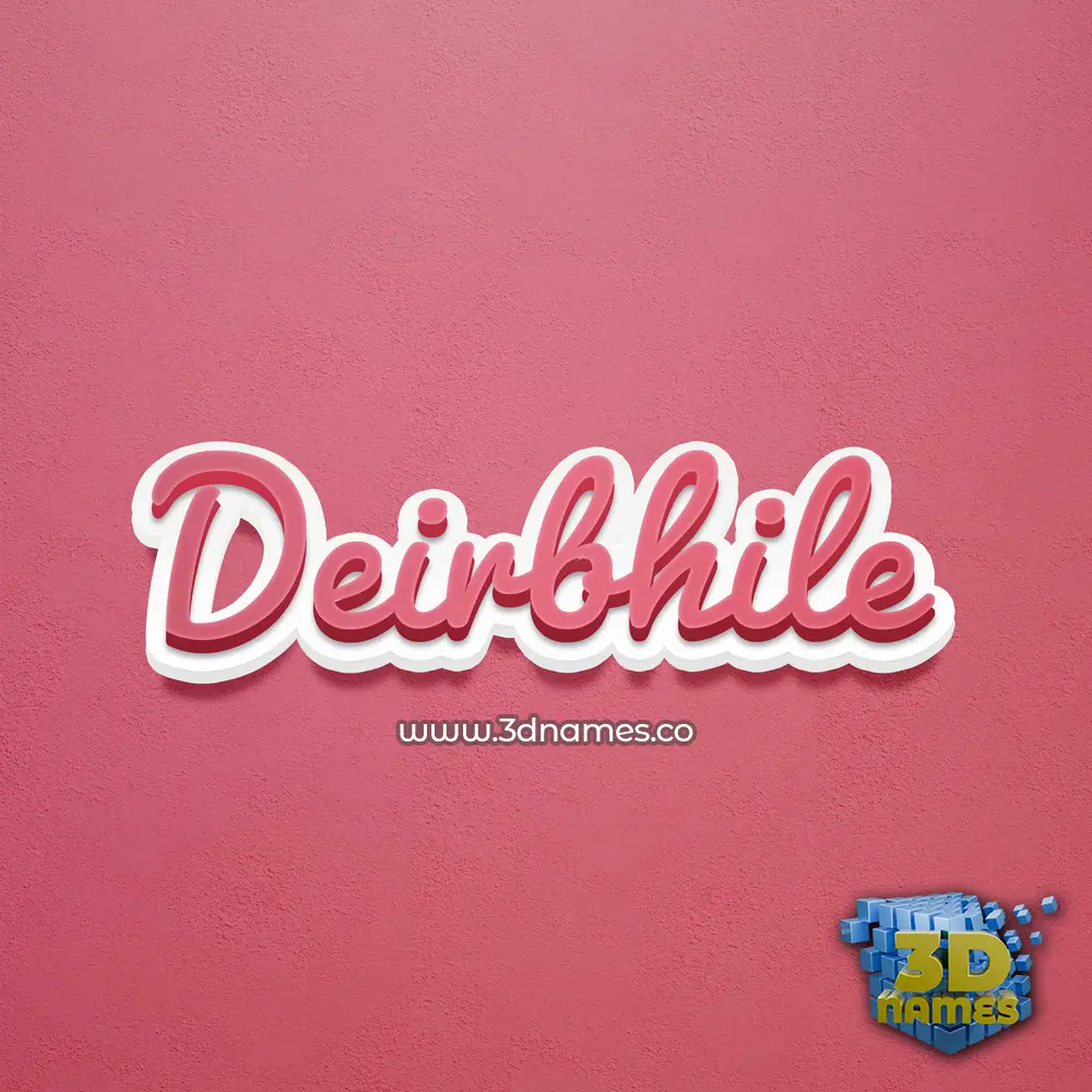 deirbhile in Red Scribble style - 3D name wallpaper