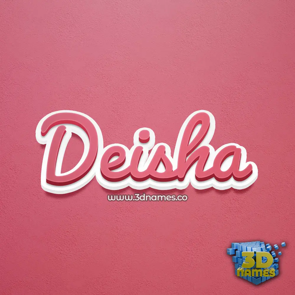 deisha in Red Scribble style - 3D name wallpaper