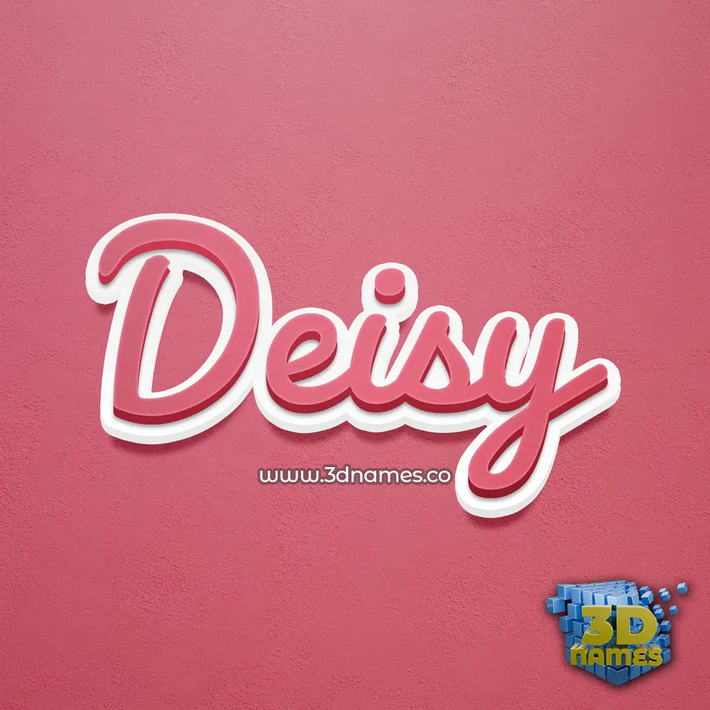 deisy in Red Scribble style - 3D name wallpaper