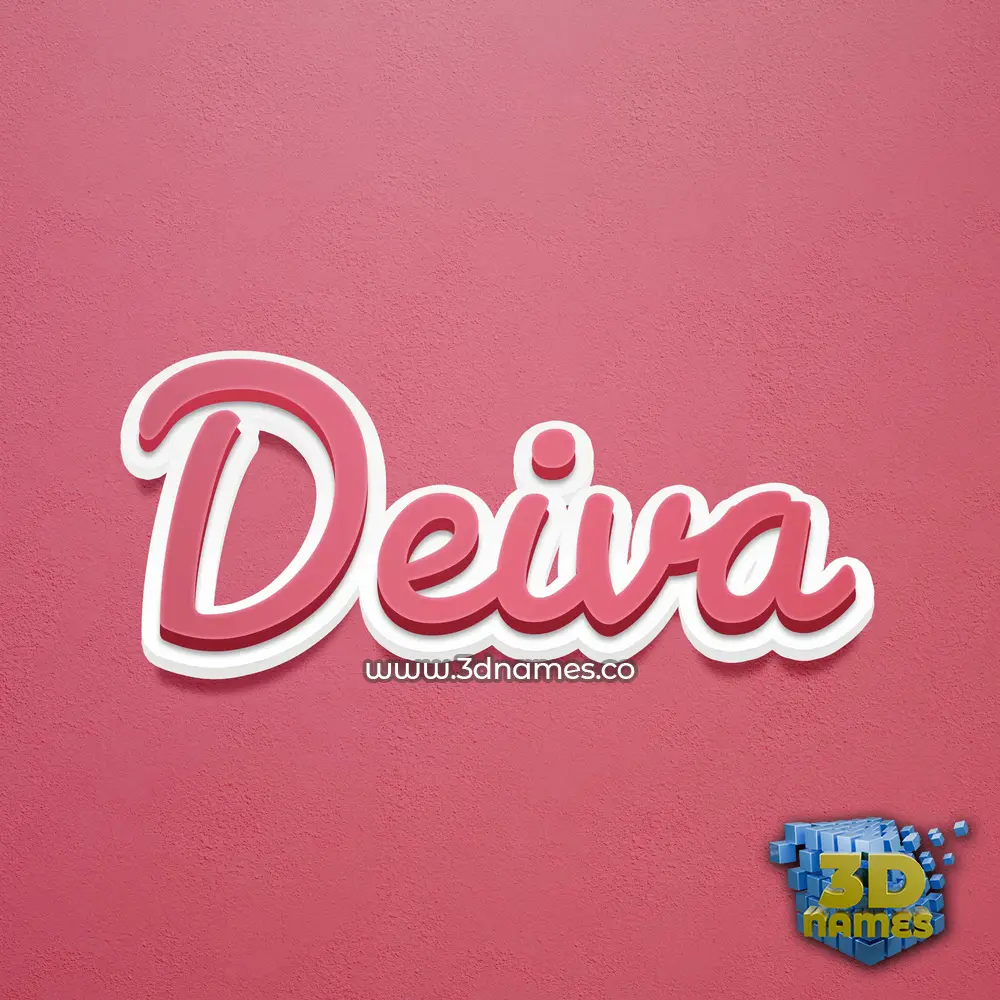 deiva in Red Scribble style - 3D name wallpaper