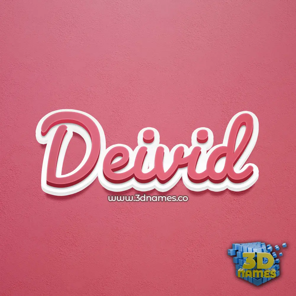deivid in Red Scribble style - 3D name wallpaper