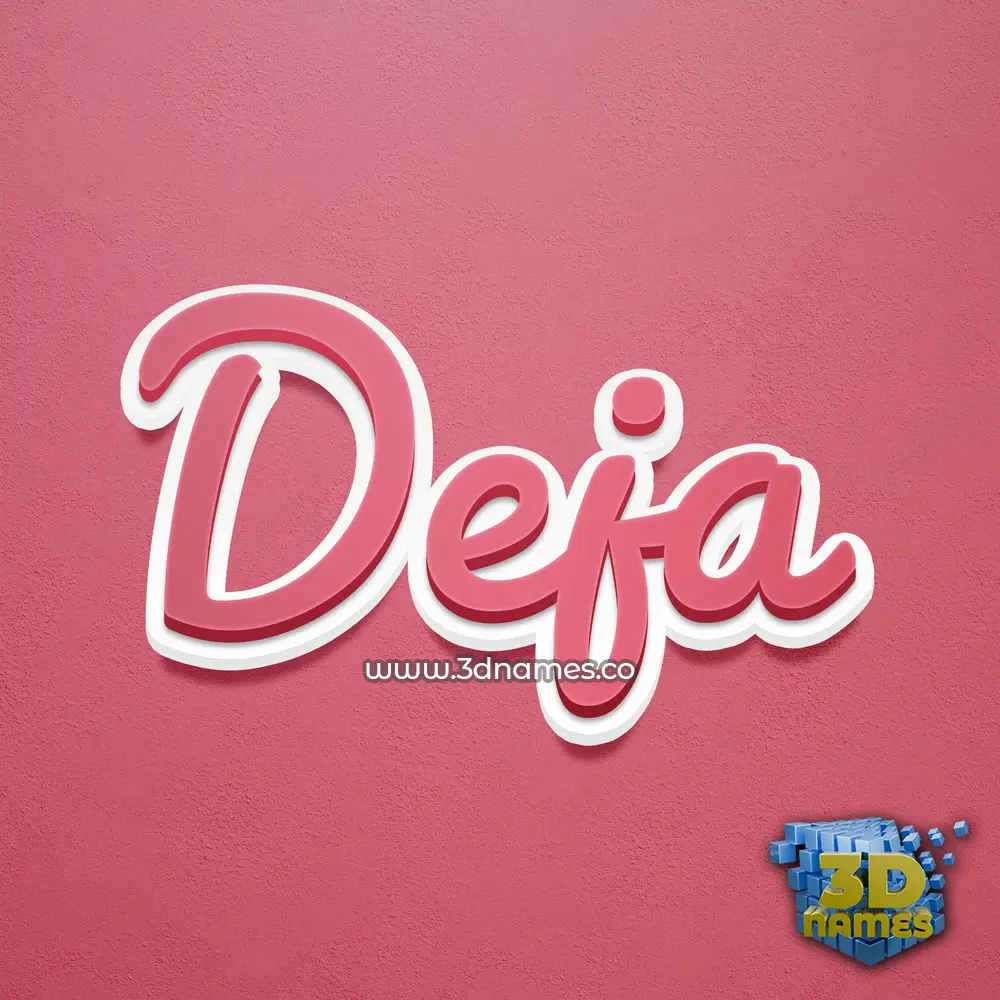 deja in Red Scribble style - 3D name wallpaper