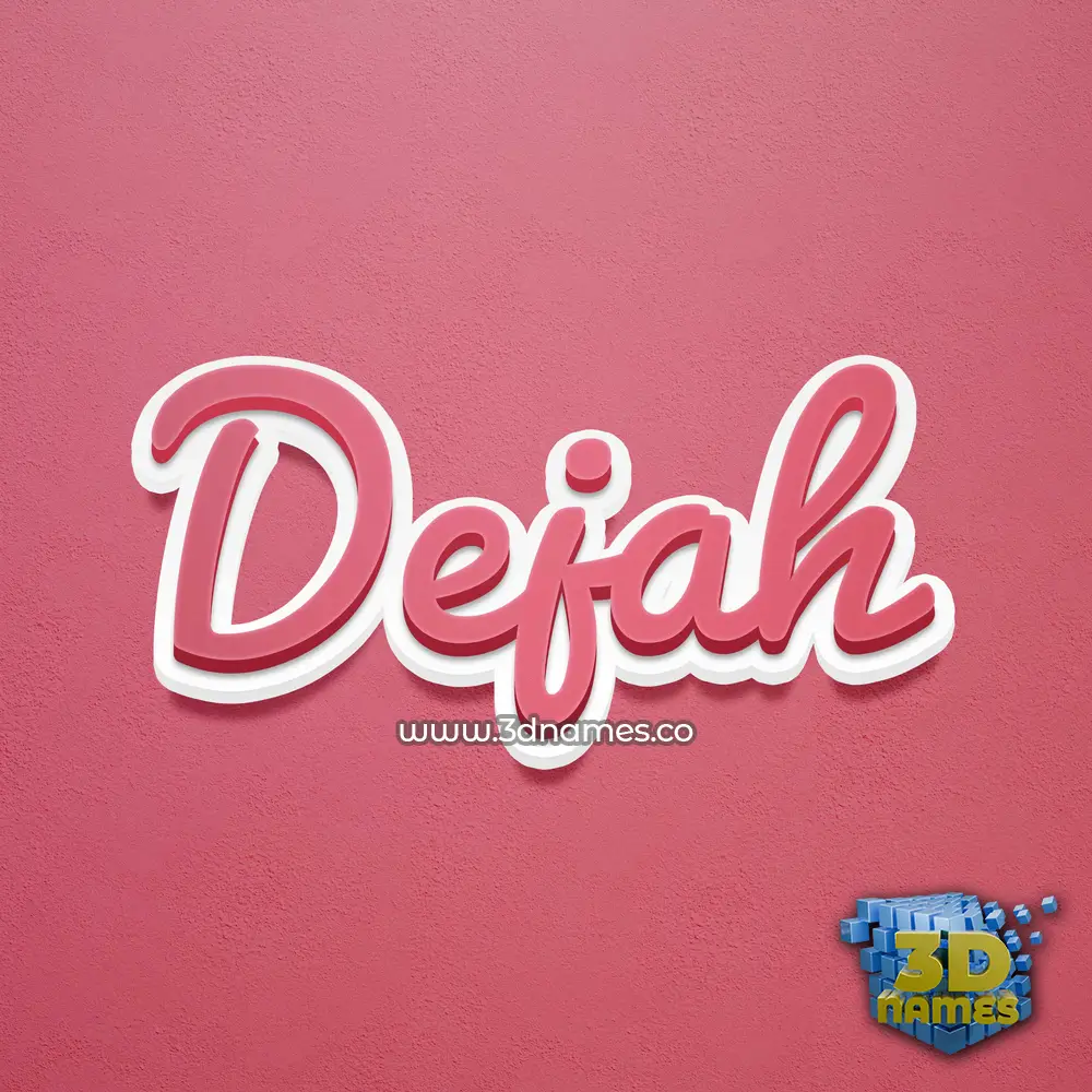 dejah in Red Scribble style - 3D name wallpaper