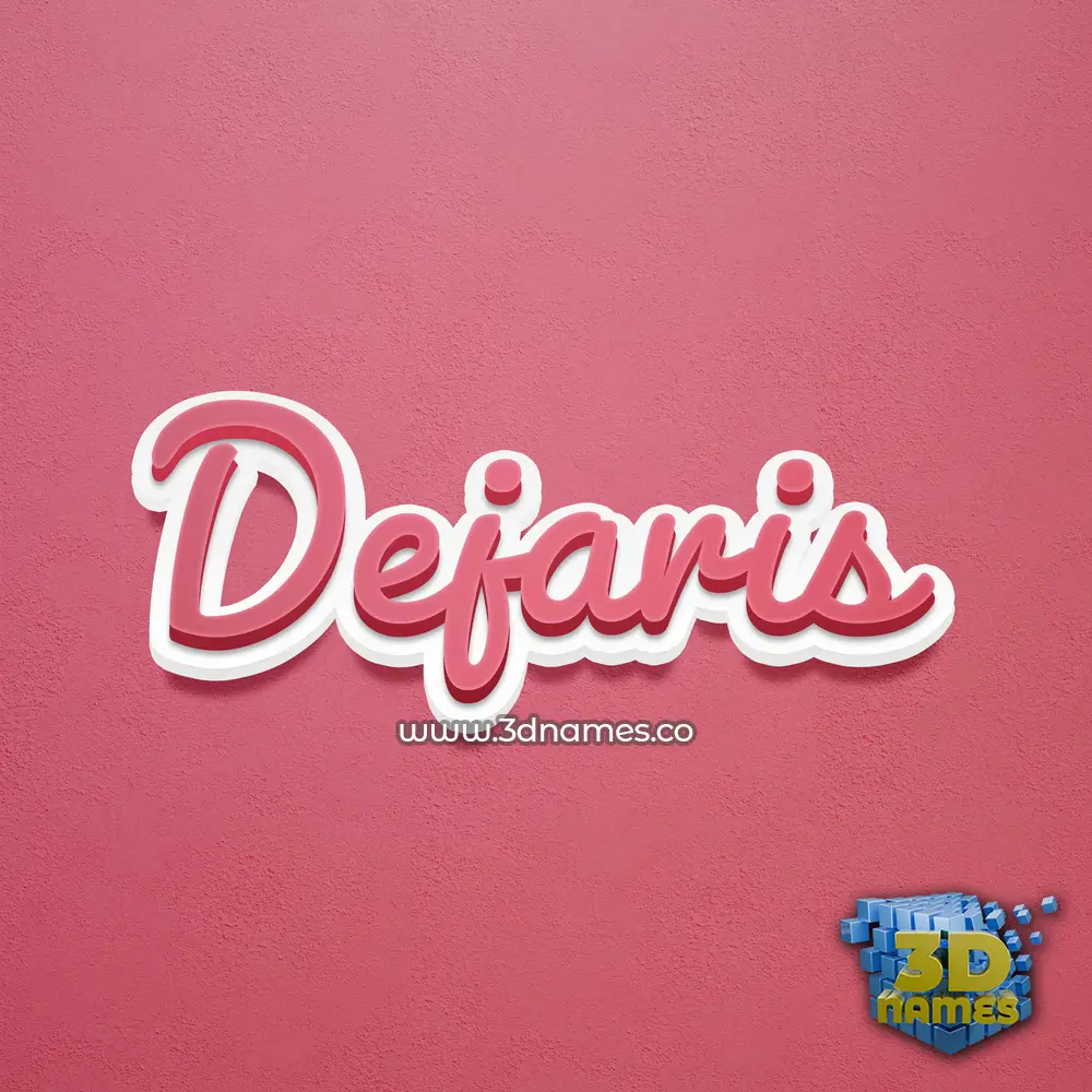 dejaris in Red Scribble style - 3D name wallpaper