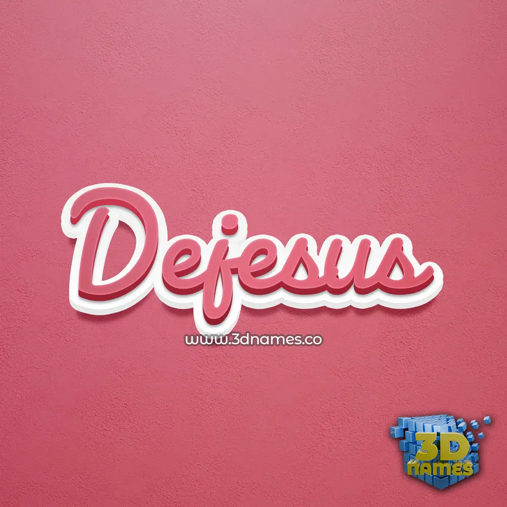 dejesus in Red Scribble style - 3D name wallpaper