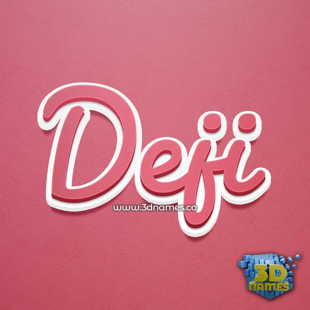 deji in Red Scribble style - 3D name wallpaper
