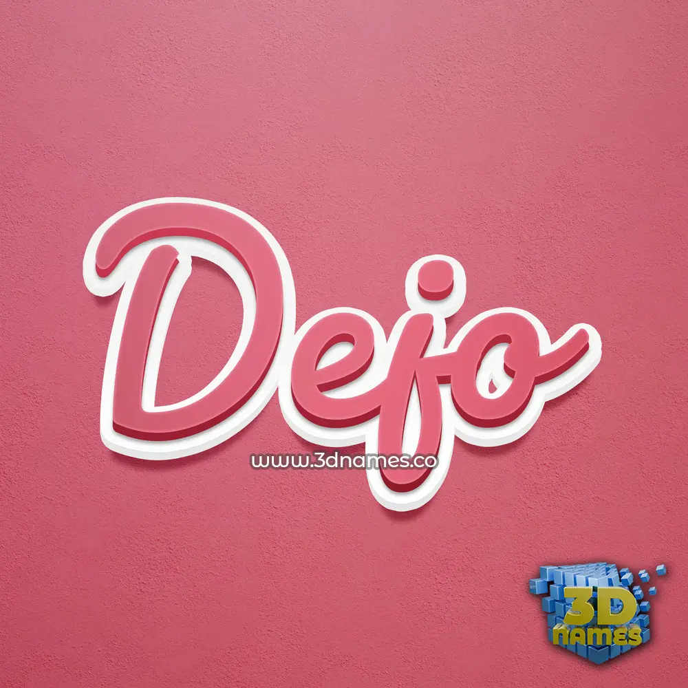 dejo in Red Scribble style - 3D name wallpaper